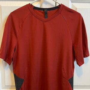 lululemon athletic  Red Short Sleeve Tee